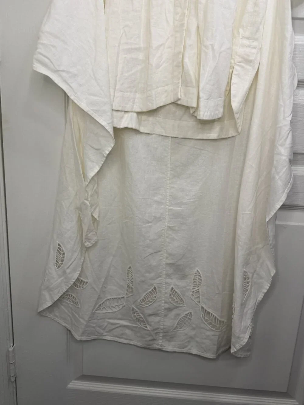 Free People White Linen -Front Convertible Mini/Maxi Dress- S- MSRP $228